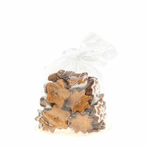 Product Christmas scatter decoration cookies star-shaped, 24 pieces, festive table decoration cookies in star shape, powdered sugar look, decorative stars polyresin approx. 6cm