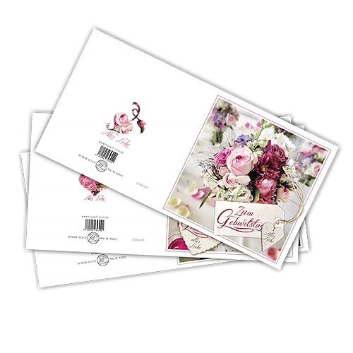Product Birthday cards with envelope 12.5 x 12.5cm 3pcs