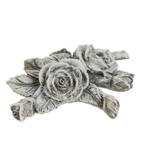 Product Rose for grave decoration polyresin 10cm x 8cm 6pcs
