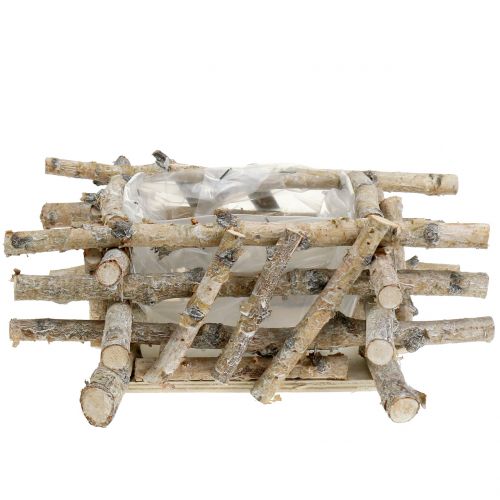 Floristik24 Birch branches white washed 28cm x 28cm H10cm