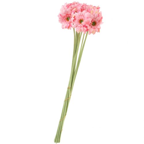 Floristik24 Gerbera pink artificial 47cm 12pcs