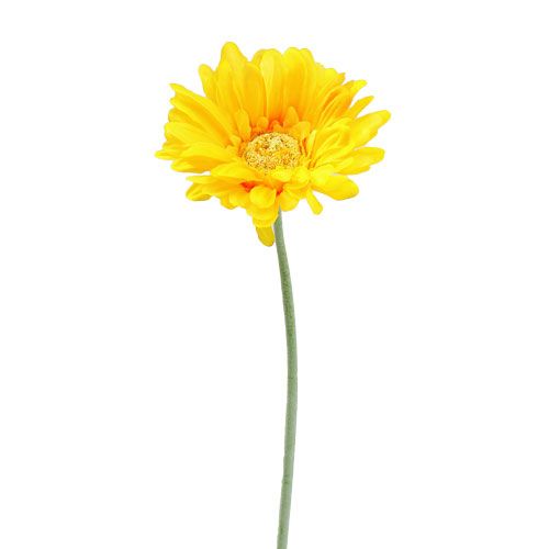 Floristik24 Gerbera artificial yellow Ø10cm L55cm 6pcs