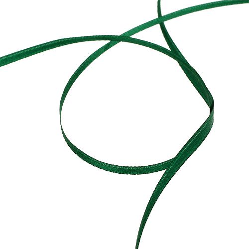 Product Satin ribbon gift ribbon fabric ribbon dark green 3mm 50m