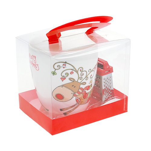 Floristik24 Gift cup with reindeer 1p