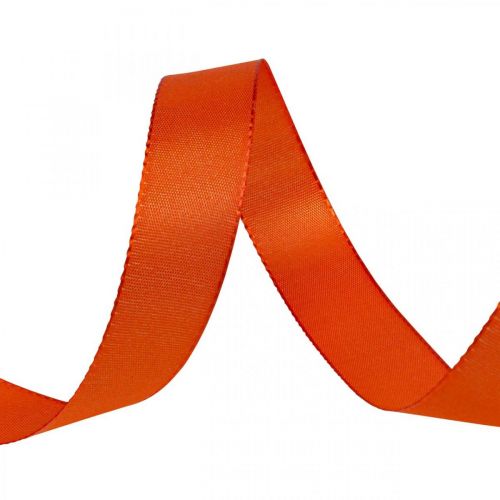 Product Gift and decoration ribbon Orange silk ribbon 25mm 50m