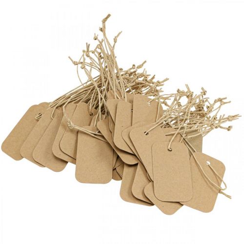 Floristik24 Gift Tags Natural Paper Labels 3.5x6cm 100 Pcs