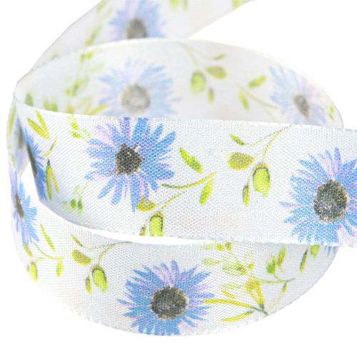 Product Gift Ribbon Cornflower Silk Ribbon Blue 25mm 18m