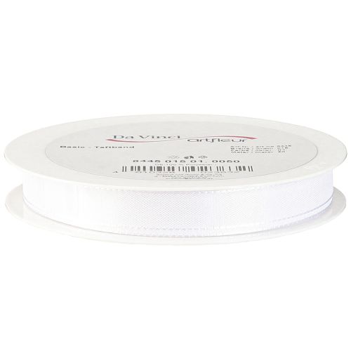 Product Gift ribbon decorative ribbon taffeta ribbon white 15mm 50m