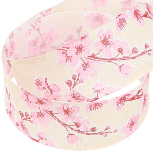 Product Gift Ribbon Cherry Blossom Fabric Ribbon Hanami 40mm 20m