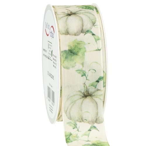Gift ribbon pumpkin ribbon autumn green 40mm 15m