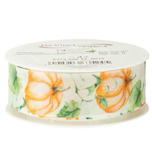Product Gift ribbon pumpkin ribbon autumn orange 40mm 15m