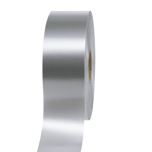 Poly curling ribbon silver 50mm 100m