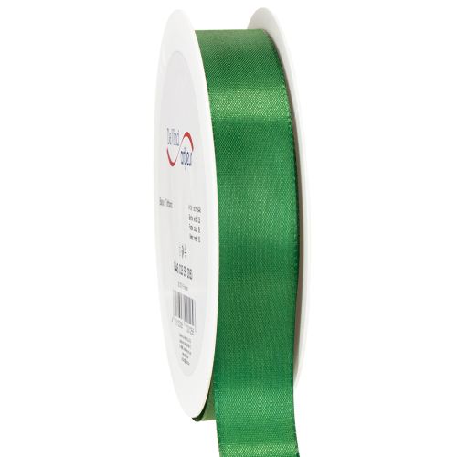 Floristik24 Gift ribbon taffeta decorative ribbon dark green 25mm × 50m