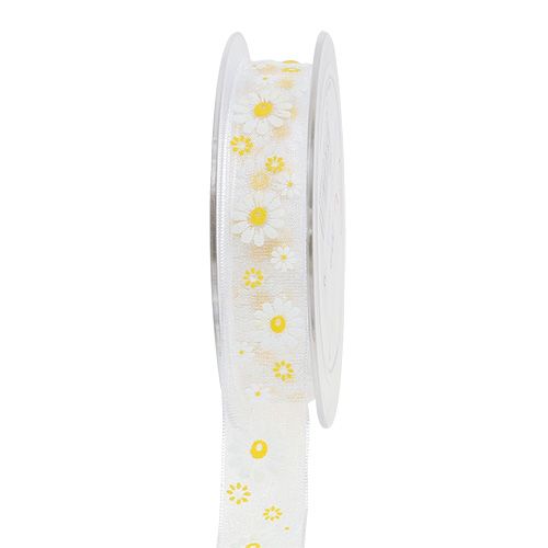 Gift ribbon white 20mm 20m | Floristik24.ie