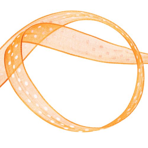 Product Gift ribbon with polka dots for elegant gift wrapping, 1.5cm wide, 20m long