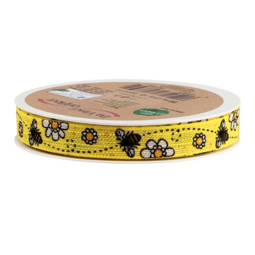 Product Gift ribbon bee decoration cotton ribbon 15mm 20m