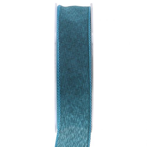 Gift ribbon blue matt 25mm 20m