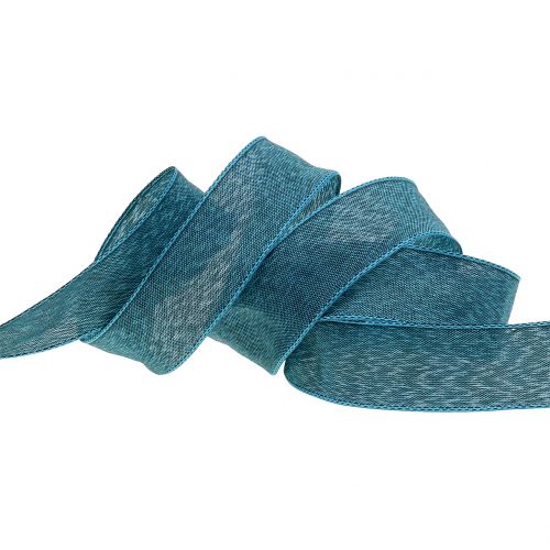 Floristik24 Gift ribbon blue matt 25mm 20m