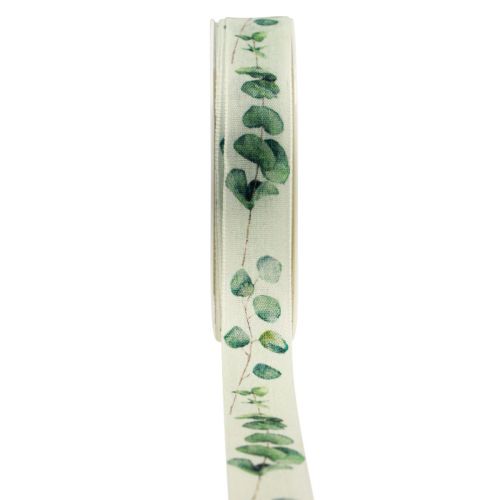 Gift ribbon eucalyptus decorative ribbon green 25mm 20m