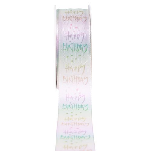 Floristik24.ie Gift ribbon Happy Birthday birthday decoration 40mm 15m