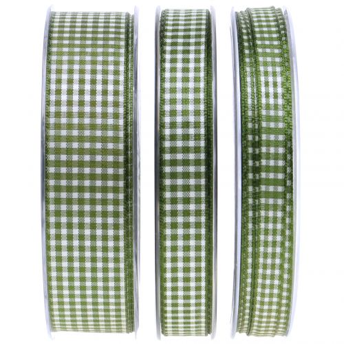Product Gift ribbon diamonds green 8mm - 25mm 20m