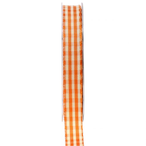 Gift ribbon diamonds orange 15mm 20m