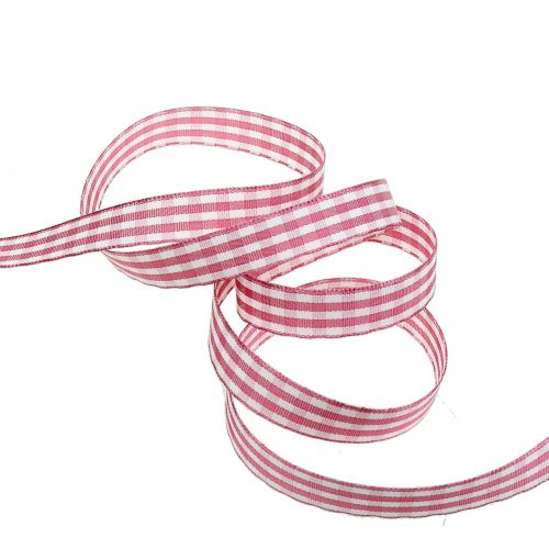 Floristik24 Gift ribbon diamonds pink 15mm 20m