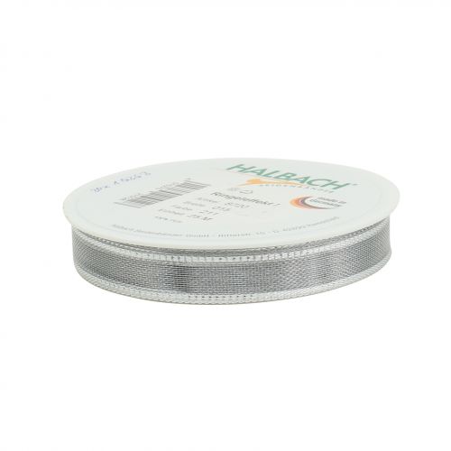 Product Gift ribbon silver ring effect 15mm 25m