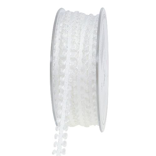Gift ribbon decorative ribbon in white 8mm 20m
