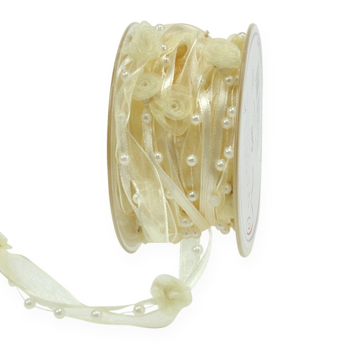 Ribbon Valentino cream 15mm 5m