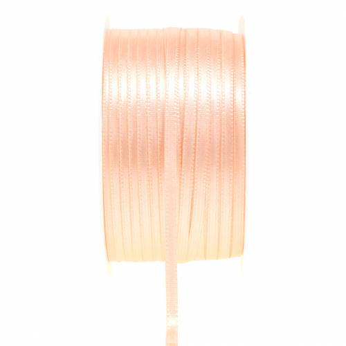 Floristik24 Gift ribbon satin ribbon decorative ribbon salmon 3mm 50m