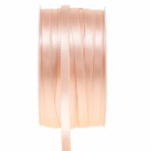 Satin ribbon salmon gift ribbon double satin ribbon 6mm 50m