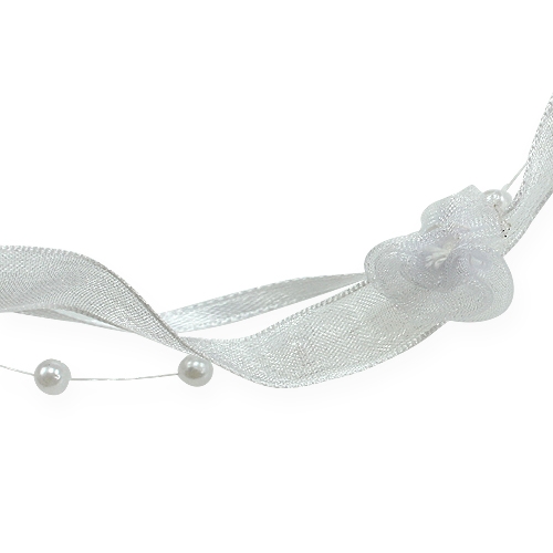 Product Deco ribbon Valentino white 15mm 5m