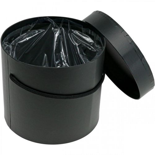 Floristik24 Gift box round Flowerbox black Ø12.5/14.5/16.5cm set of 3