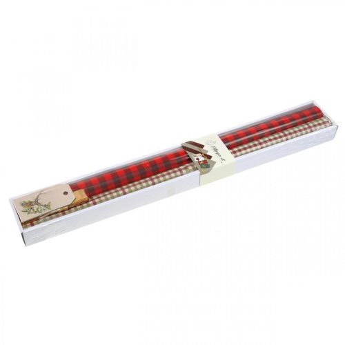 Product Wrapping paper Christmas red, white 4 sheets in a set 50 × 70cm