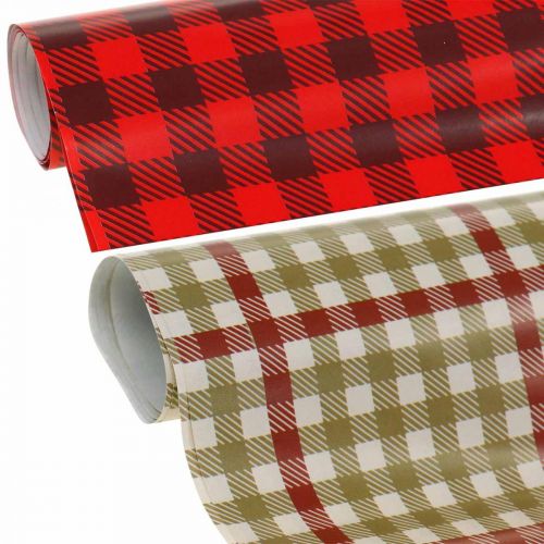 Product Wrapping paper with silk ribbon and tags 4 sheets in a set 50 × 70cm