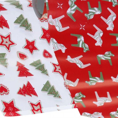Product Wrapping paper Christmas red, white 4 sheets in a set 50 × 70cm