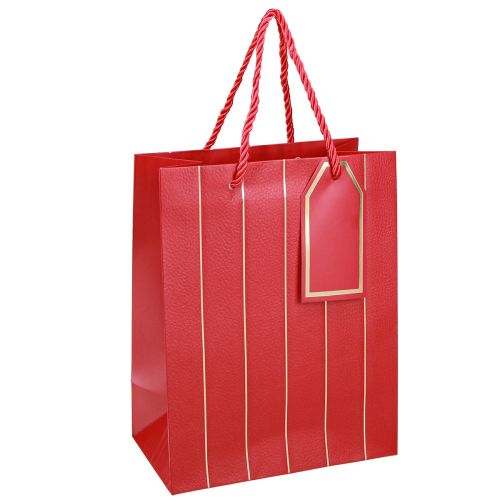 Floristik24 Gift Bag Christmas Bag Red Gold 18×10×23cm 1 pc