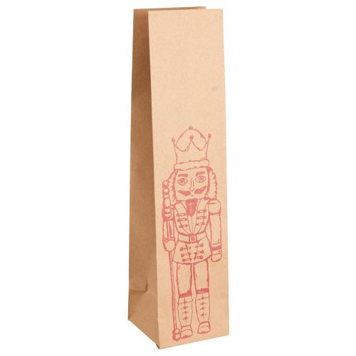 Floristik24 Gift bag Christmas paper bag nutcracker 28×8cm 5 pcs