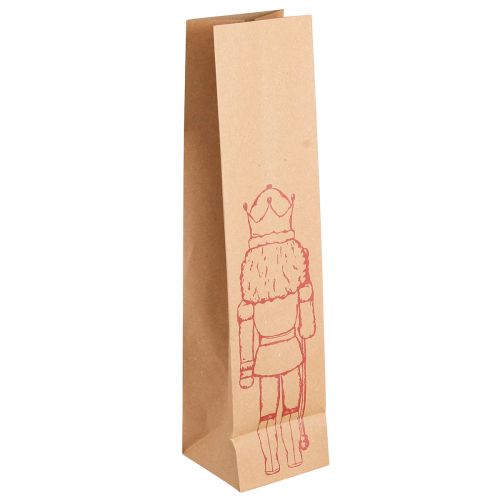 Floristik24 Gift bag Christmas paper bag nutcracker 28×8cm 5 pcs