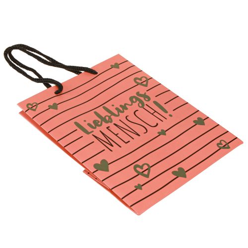 Product Gift bag with hearts “Favorite person” paper 18×10×23cm 2pcs