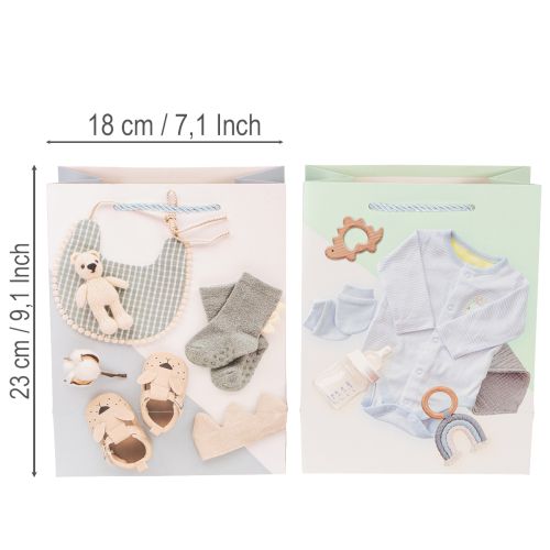 Product Baby Boy Gift Bag - Ideal for Baby Gifts at Birth - 23cm - 2 Pieces