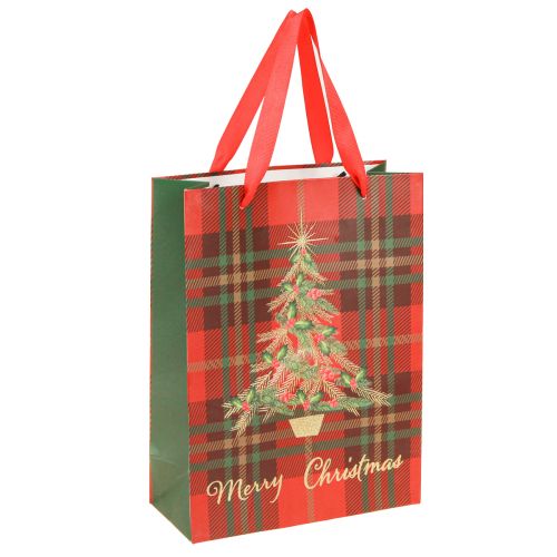 Floristik24 Gift bags Christmas tree red green 18x24cm 4pcs