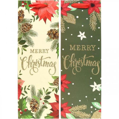 Floristik24 Gift bags Christmas gift bag Merry Christmas 36x12cm 2pcs