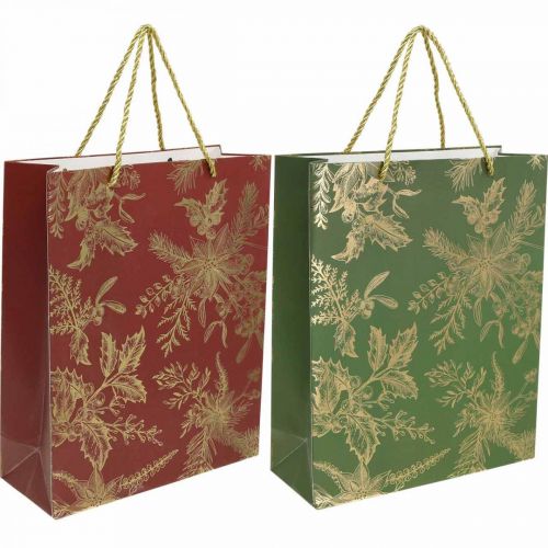 Gift bags Christmas Christmas bags mistletoe 32×26cm 2pcs