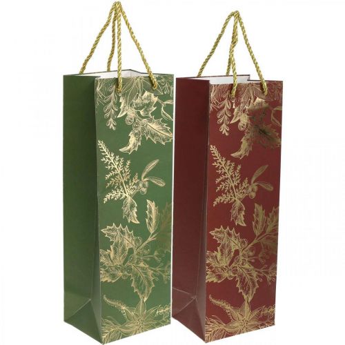 Floristik24 Christmas gift bags Christmas bags mistletoe 36×12cm 2pcs