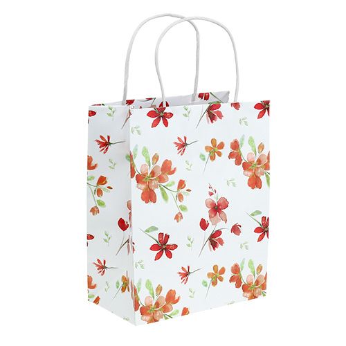 Product Gift bags with flowers 25cm x 20cm x 11cm 6pcs