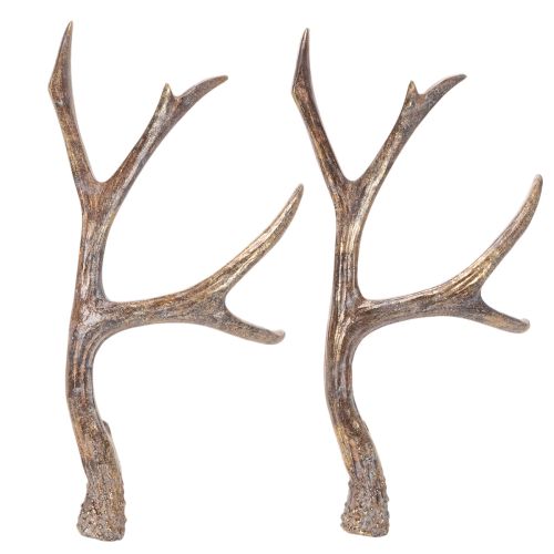 Artificial decorative antlers, rustic Christmas ornaments, 29cm, 2 pieces buy online | Floristik24.ie