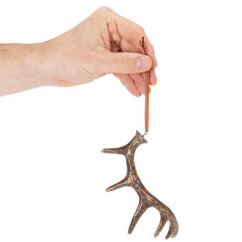 Rustic antler decoration pendants for wall or tree, 15cm, 6 pieces | Floristik24.ie