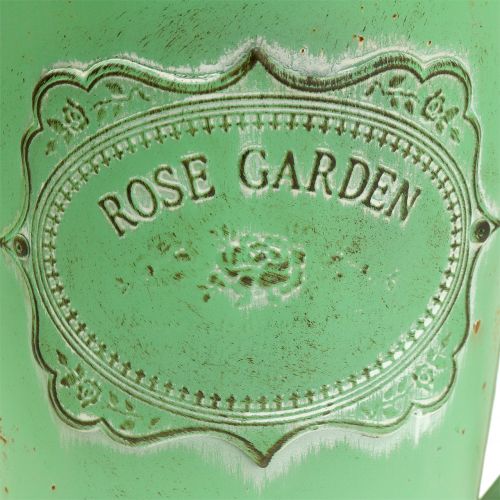 Floristik24 Decorative watering can antique look green Ø19cm H30cm